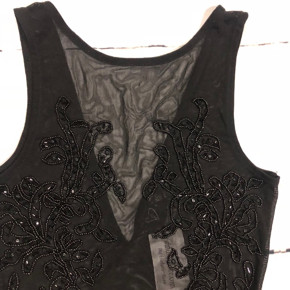 New black sheer bodysuit size small